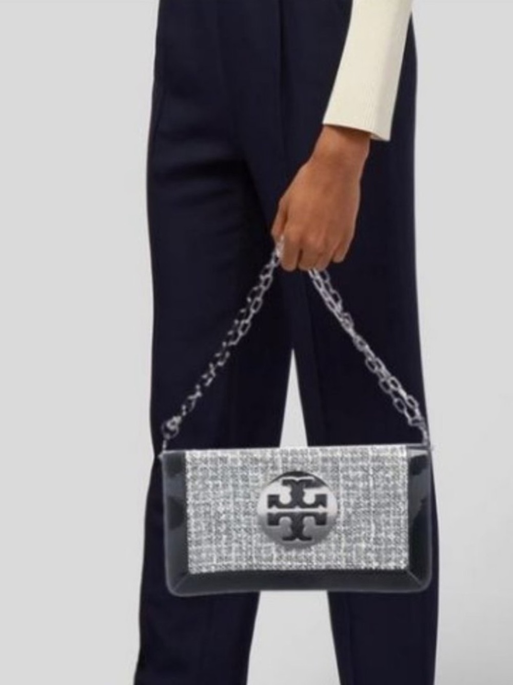 Tory Burch Foiled Tweed Reva Clutch